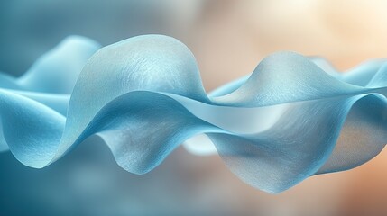 A close-up of two white and blue paper sheets with blurred edges, floating in the air against a light background