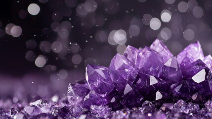 Sticker -  Three piles of purple crystals stacked upon one another