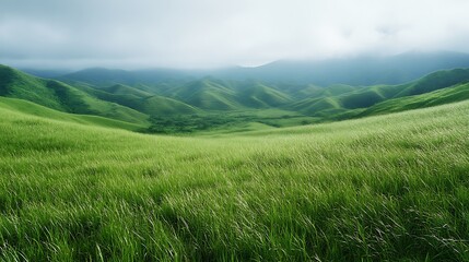 Sticker - Rolling Green Hills Landscape