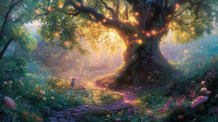 Wall Mural - Enchanting Forest Path.