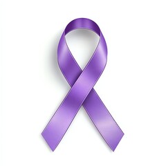 A purple ribbon symbol, Alzheimer s disease awareness, vector illustration, purple, isolated on white background