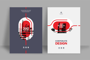 Wall Mural - city background business book cover design template
