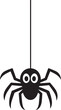 © kimlyicon - Halloween Spider Hanging From Their Web vector clean simple black