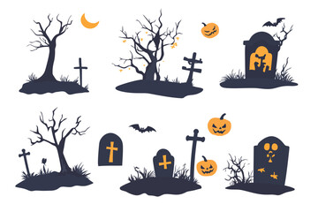 Halloween cemetery Set