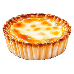 Delicious tart with a golden crust, creamy filling, and caramelized top