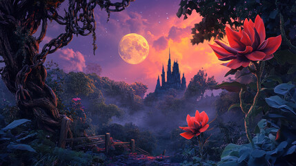 Poster - Enchanted Forest Castle.