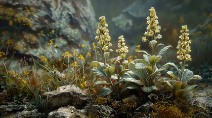 Wall Mural - Delicate Wildflowers in a Sunlit Meadow