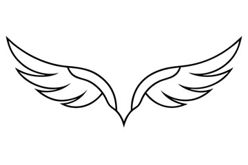 Illustration of Wings line art