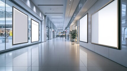 Poster - Blank Advertisement Posters in a Modern Shopping Mall