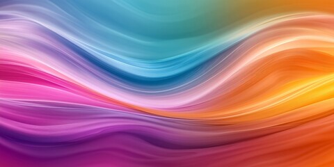 Wall Mural - mesmerizing abstract background with colorful wavy shapes flowing gracefully on a vivid backdrop, ad