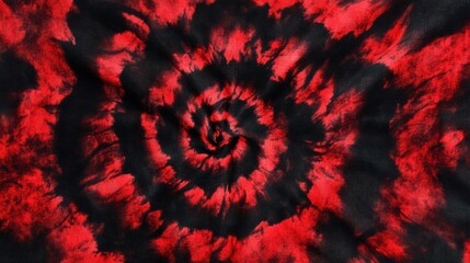 A tie-dye pattern with bold black and red swirls, showcasing a more edgy and dramatic style