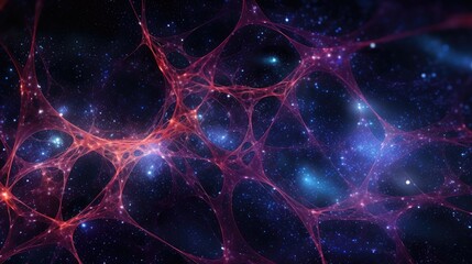 Wall Mural - A mesmerizing abstract background of glowing lines and stars, reminiscent of the vastness of space.