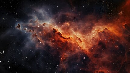 Wall Mural - A stunning view of a nebula, with swirling clouds of gas and dust illuminated by the light of distant stars.