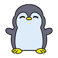 Wall Mural - cartoon of a cute little penguin