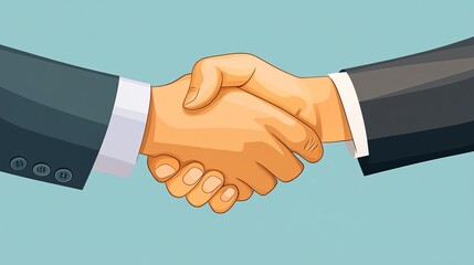 Seamless Vector Business Handshake for Successful Partnership Contract Signing