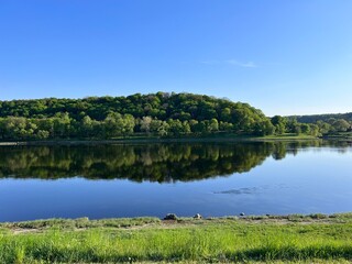 Wall Mural - Panorama of Kaunas city and Nemunas river, Lithuania