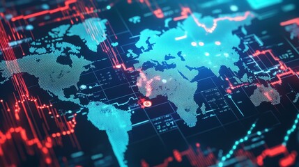 Interconnected Global Economy and Currency Exchange - Vector Illustration of World Financial Connections