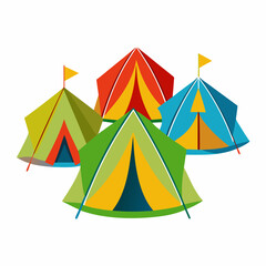 tents vector on white background