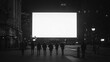 © BoszyArtis - Big blank white screen at the city.