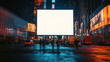 © BoszyArtis - Big blank white screen at the city.