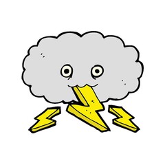 Canvas Print - cartoon thundercloud