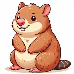 Wall Mural - Cute Wombat Vector Cartoon illustration