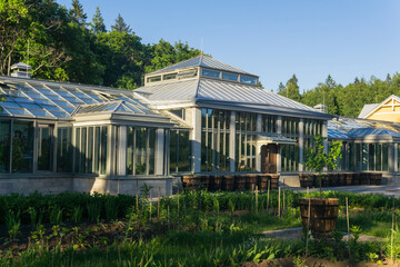 exterior view of vintage orangery