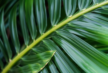 Wall Mural - close up of green leaf