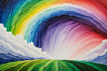 Wall Mural - abstract rainbow background