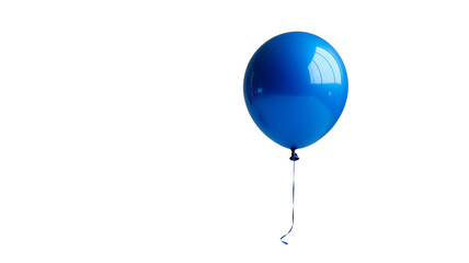 Floating Blue Balloon on Transparent Background – Symbolic Simplicity