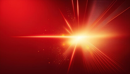 Wall Mural - red energy and particles moving futuristic technology background