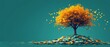© Sunisa - A conceptual image of a tree growing from a pile of coins and bills, symbolizing sustainable financial growth