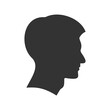 © REKB - simple man face side view silhouette vector illustration perfect for avatar isolated on white background