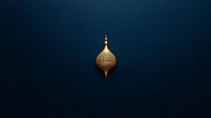 Sophisticated Background with Ramadan Kareem in Gold Calligraphy