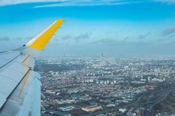 Dublin, Ireland - aerial view of the city from an airplane