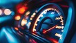 © Anna - close up of car speedometer. Selective focus