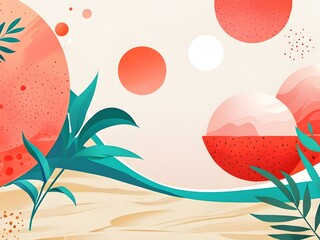 Wall Mural - Abstract Summer Illustration