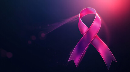 Pink ribbon symbolizing support for Breast Cancer Awareness Month and promoting health education