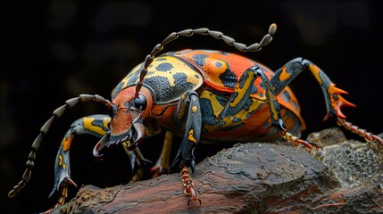 Vibrant Colorful Beetle Macro Photography