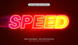 © AF DigitalArtStudio - 3D Speed text effect. Editable gradient neon text effect with sparks and particles. Hot and fast graphic styles