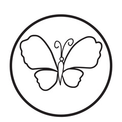 Wall Mural - Butterflies Icon Logo