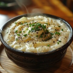 Poster - Creamy Mashed Potatoes with Chives and Pepper