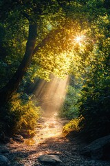 Wall Mural - beautiful sunny nature. Selective focus