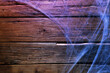 © New Africa - Cobweb on wooden background, toned in blue gradient color. Space for text