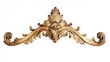 © TA Design - vintage gold baroque frame scroll, gold ornament on white background