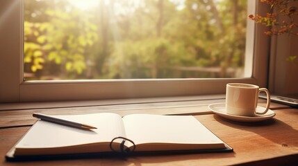 Poster - light blank paper desk