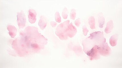 Sticker - dreamy water color paw prints