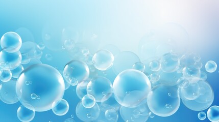 Sticker - translucent light blue bubble background