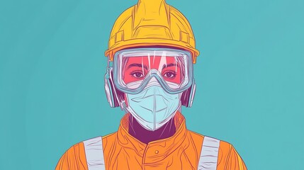 Woman Wearing Protective Gear