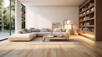 Sticker - minimalist wood floor natural